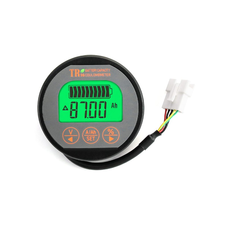 QWORK Battery Monitor Voltmeter Ammeter, Voltage Range 8V-80V and up