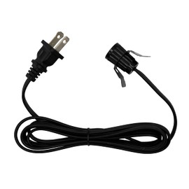 Creative Hobbies 7110K Black Single Light Replacement Clip in Lamp Cord for Christmas Village House, Pumpkin Lights, Small Objects | Pack of 1