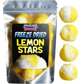 Freeze Dried Candy - Premium Freeze Dried Lemon Stars Shipped in a Box for Extra Protection - Space Age Snacks Freeze Dry Candy for All Ages Dry Freeze Candy (5 Ounces)