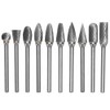 Mesee 10 Pieces Carbide Burr Set, Rotary Drill Bit Set,