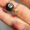 Cherry Necklace for Women Black Eight Pendant Necklace Charm Jewelry