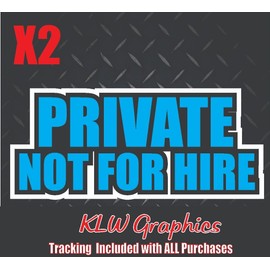 Private Not For Hire Light Blue Black White Full Color Decal Sticker Car Turbo Diesel Truck Trailer Semi 1500 DOT