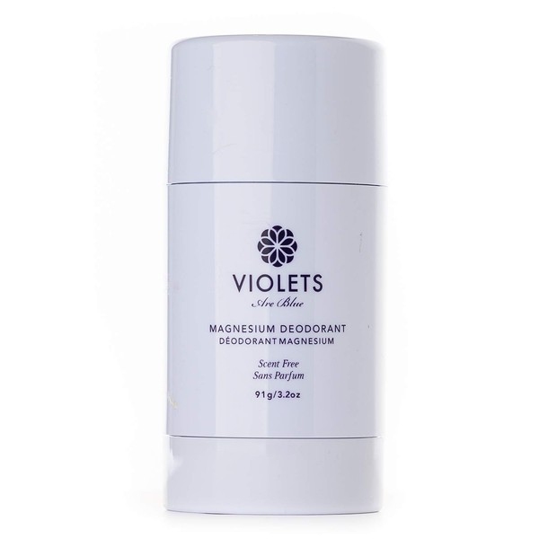 Violets Are Blue - Natural Unscented Magnesium Deodorant | Non-Toxic, Baking Soda-Free, Fragrance-Free, Vegan