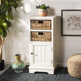 SAFAVIEH American Homes Collection Connery Distressed White Cabinet