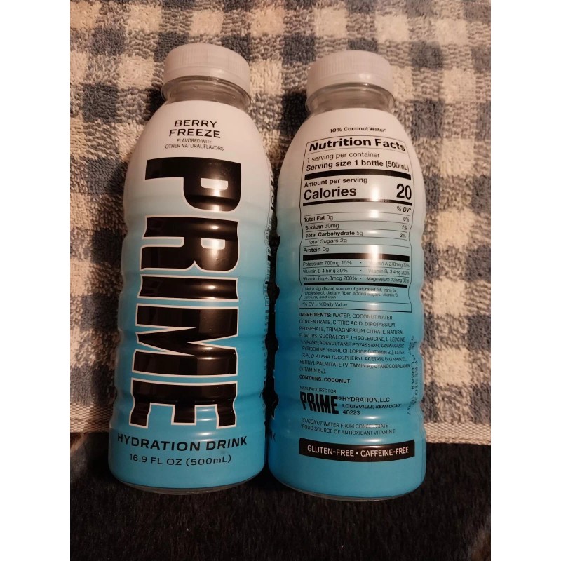 Prime Hydration Drink (Two) Bottles Of Berry Freeze 🫐 New,