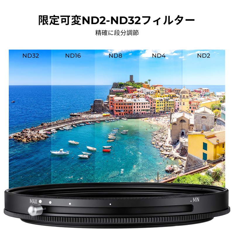 K&F Concept 72mm ND2-32 & CPL Filter, Multi-functional Filter, 2-in-1,