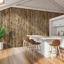 Art3d Bamboo Wall Panels for Interior Wall Decor48"H x 96"L Natural Panels