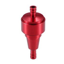A ABSOPRO Universal Gas Inline Fuel Filter 6mm OD Gasoline Filter for ATV Red