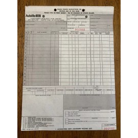 Ford 1969 Ford Autolite Parts & Accessories Return Invoice. Unused Original AF-340