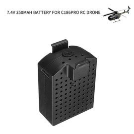 GoolRC 2PCS 7.4V 350mAh Battery for C186 Pro RC Drone Helicopter 2 Batteries