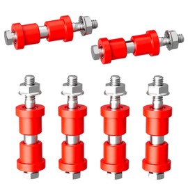 Golf Cart Rear Leaf Spring Polyurethane Bushing Kit with Sleeves for 1994-Up EZGO TXT and 1981-Up Club Car DS, Compatible with Gas/Electric Models, Replace Parts 70289G01, 70291G02, Includes Screw Nut