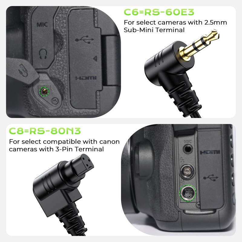 Hanpusen Rechargeable Camera Remote Shutter Release for Canon