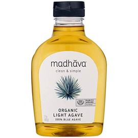 Madhava- Agave claro orgánico, néctar de agave azul orgánico 100 % puro, edulcorante natural, alternativa al azúcar, Ve