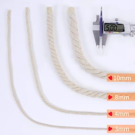 JeogYong 10mm Macrame Cord, 75 Feet Natural Cotton Macrame Rope Yarn, 3 Strand Twisted Cotton Cord, Macrame String for Crafts Wall Hanging Plant Hangers Gift Wrapping Decorations (Orange)