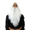 Party/Fancy Dress/Halloween LONG Beard & WIG set WHITE WIZARD SORCERER