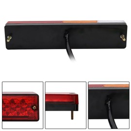 Aoling Truck Tail Lamp, Trailer Tail Lamp 24V, Boat Trailer Tail Lamp, Slim Tri-Color Luminescent Brake Small Turn Signal Reverse, Truck Tail, Truck Rear Lamp, Light Tiger Tape Lamp LED, Light Trailer