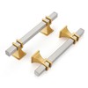 Haliwu 20 Pack Brushed Nickel Cabinet Pulls, Silver&Gold Cabinet Handles,