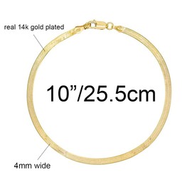 kelistom Gold Anklet Bracelets for Women Men 14K White Gold Plated Cuban Link Herringbone Paperclip Figaro Chain Ankle Bracelets for Women