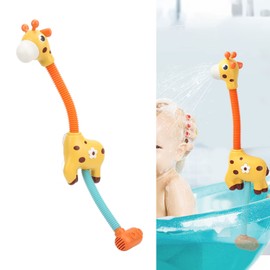 Cabezal de ducha de baño de jirafa, cabezal de ducha de baño de bebé seguro para el hogar para niños mayores de 18 meses