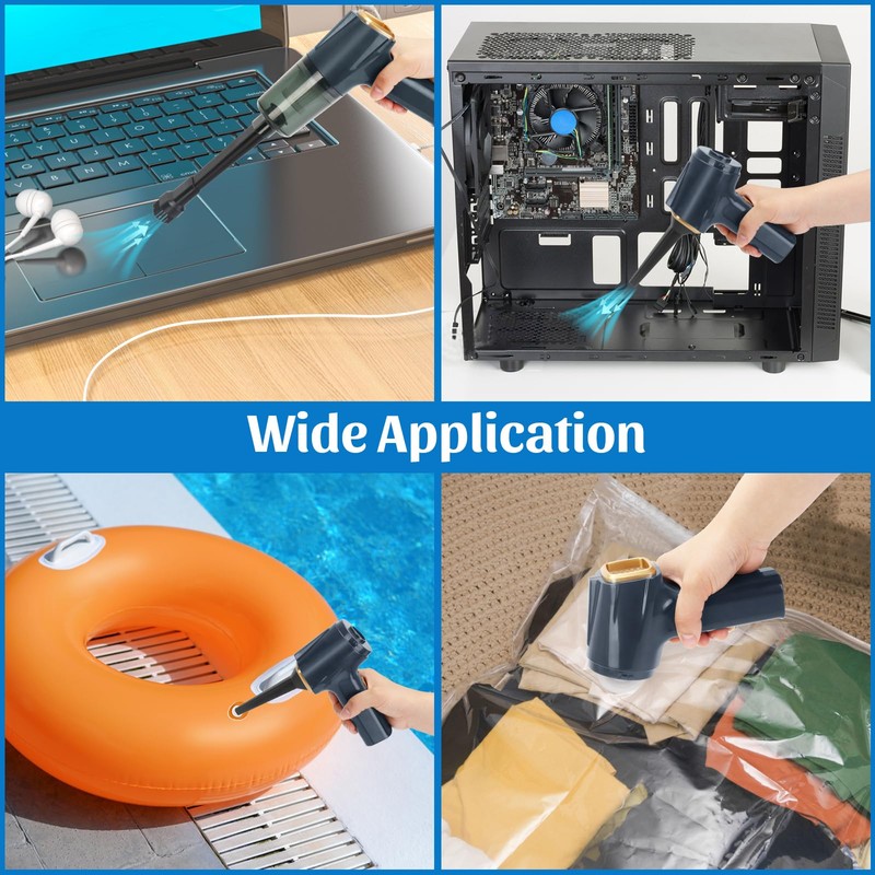 Mini Handheld Vacuum, 12000pa Car Vacuum Cleaner and Air Duster