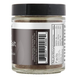 Viva Doria Hickory Smoked Sea Salt (Fine Grain) Hickorywood Salt (5 oz glass jar)