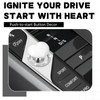 Car Engine Start Button Cover with Crystal Rhinestone Ring, Tire