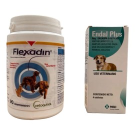 Flexadin Vetoquinol 90 Tabs Con Desparasitante Endal Gratis