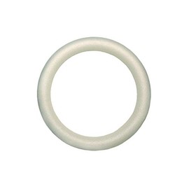 FloraCraft Extruded CraftFōM Wreath 1.9 Inch x 13.8 Inch White