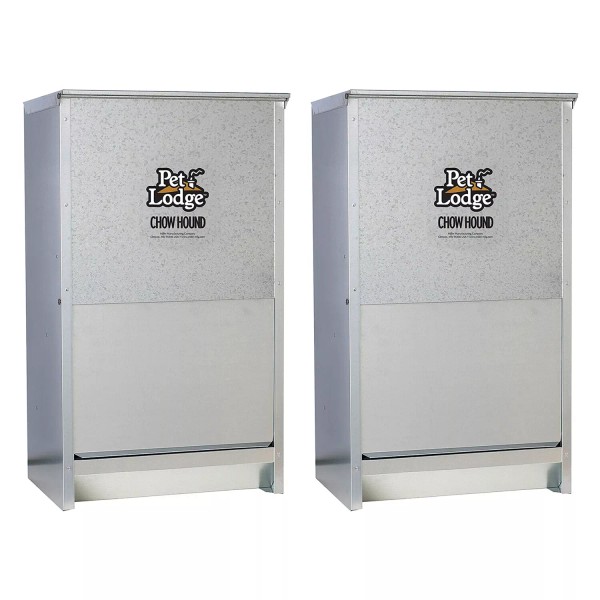 Little Giant Dry Food Automatic Steel 50 Pound Dog Feeder