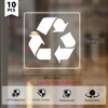 YIKIADA 10 Pack Recycle and Trash Transparent Stickers 6 ×