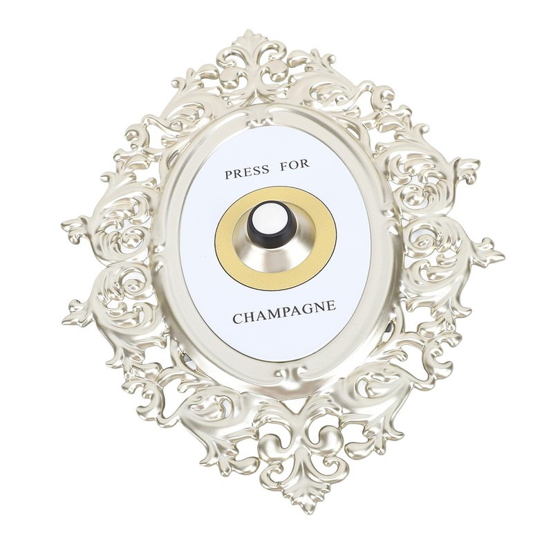 Champagne Button Metal Decorative Retro French Style Doorbell Elegant Interactive