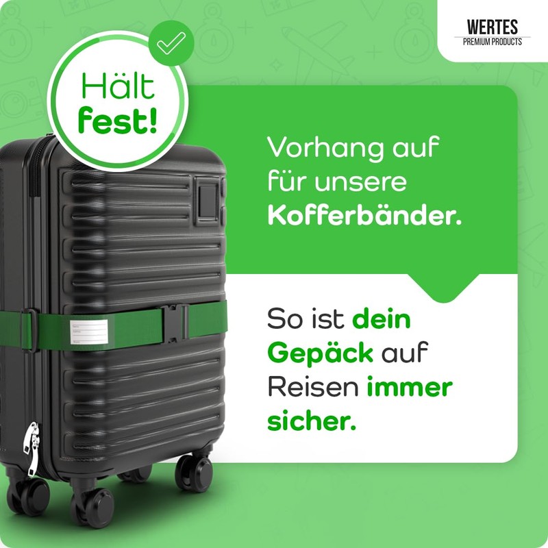 Luggage Strap Set of 2 – Suitcase Straps Safe &