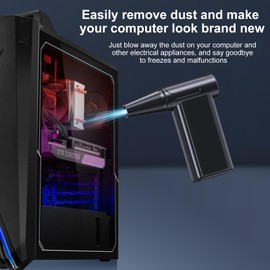 Compressed Air Duster Cordless Turbo Fan Blower Portable Handheld Fan 100W Super Power Maximum Speed 130,000rpm 8 Speed Adjustment Charge Display Type-C Charging