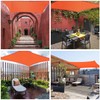 Yescom 1 Pack 12'x12' Square Sun Shade Sail Bright Orange