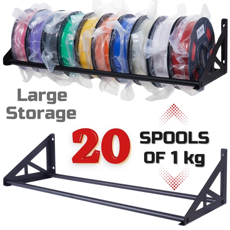 EROTASH 2 Pack 3D Printer Filament Storage Rack, Filament Rack
