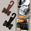 2 PCS Car Seat Hooks, 2-in-1 Leather Purse & Phone