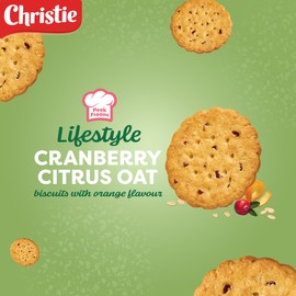 Peek Freans Lifestyle Cranberry Citrus Oat Crunch Cookies | 290g box from Canada