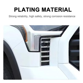 FDAIUN Car Headlights Lower Grille Grill ABS Compatible with Toyota Tundra 2022 2023 Exterior Protector Decorations Accessories (Electroplate)