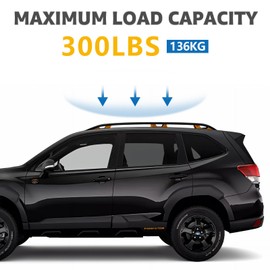 Roof Rack Cross Bars Compatible with Subaru Forester 2014-2025, Adjustable Aluminum Heavy Duty 300 LBS Anti-Theft Lock Cargo Carrier Rooftop Crossbar Accessories for Bike, Basket, Snowboard, Luggage