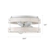 Modern Farmhouse ?Antique White Distressed Flush Mount Light Fixture 2-Light