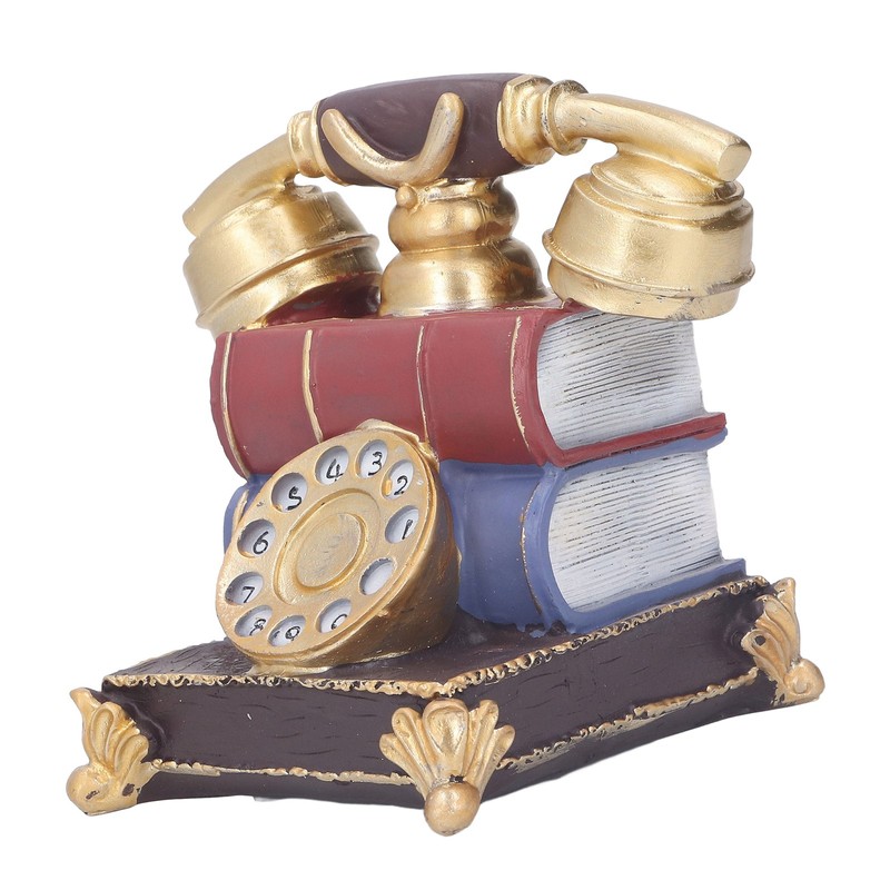Retro Resin Telephone Model Home Study Desktop Antique Telephone Model