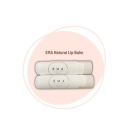EMA Natural Lip Balm Tube | Handmade Lip Balm for Sensitive Lips | Set of 2 | Made of Coconut Oil