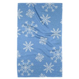 GEOMETRY Christmas Kitchen Towels - Quick Dry Microfiber Cloth Dish Towels for Kitchen Drying - Premium Quick Dry Towel (Frosty, 1 Pack)