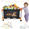 Toy Box for Boys Girls, Toy Chest Storage with Wheels,