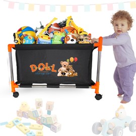 Toy Box for Boys Girls, Toy Chest Storage with Wheels, Stuffed Animal Storage, Kids Toy Storage Organizer, Kids Toy Box for Living Room Area, Playroom, Bedroom, Nursery