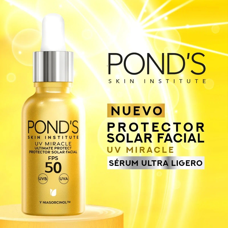 Pond’s UV Miracle Bright Serum Protector Solar Facial Día FPS