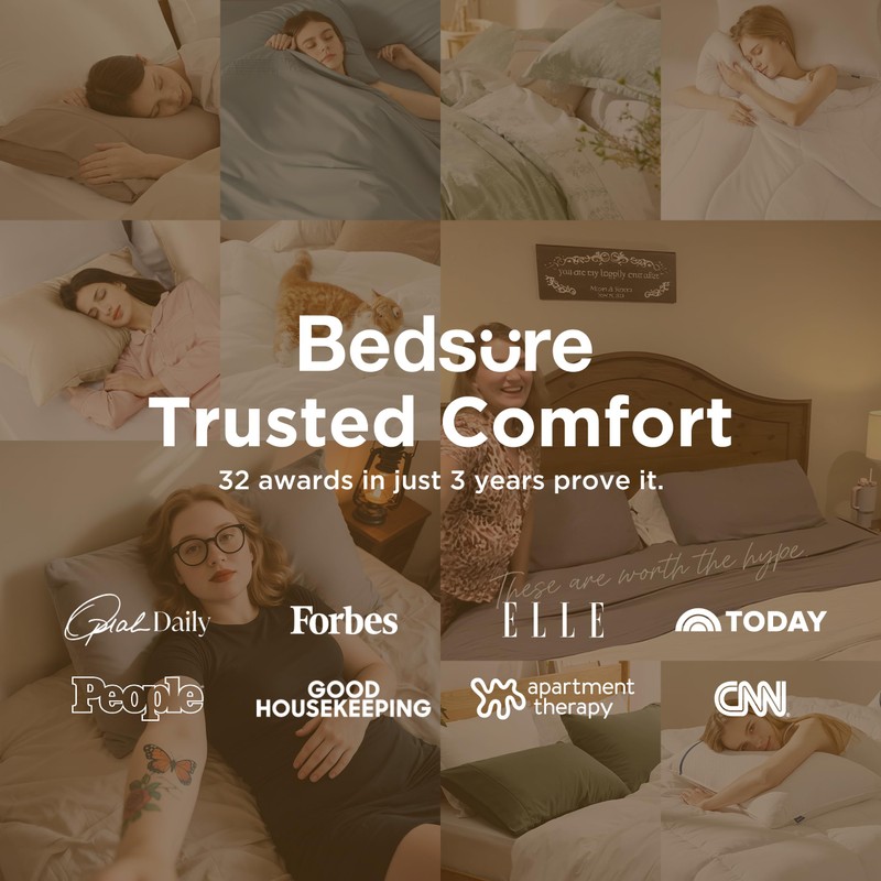 Bedsure Pillow Cases Queen Set of 2 - Dark Grey