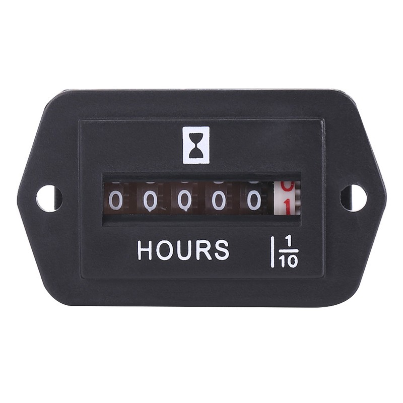 DC 6-80V Mechanical Hour Meter Gauge for Diesel Gasoline Engine
