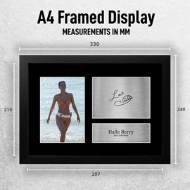 HWC Trading FR A4 Halle Berry James Bond Die Another Day Gifts Printed Signed Autograph Picture for Movie Memorabilia Fans - A4 Framed