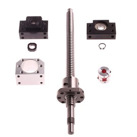 SBRRAIL Ball Screw SFU1605 1500mm RM1605 16mm Ball Screw Kit with Metal Deflector Ball Screw nut BK/BF12 End Supports Ball NUT HOUSINGS 1pcs Coupler D25L30 8 * 10mm with end Machining CNC Machine
